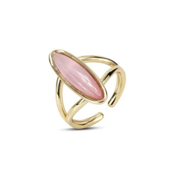 Anello placcato oro giallo con pietra rosa ovale Mod.XAN231DR [83504c5d]
