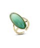 Anello placcato oro giallo con pietra grande verde acqua ovale Mod.XAN232DT [06138882]