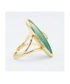 Anello placcato oro giallo con pietra grande verde acqua ovale Mod.XAN232DT [6d784d95]