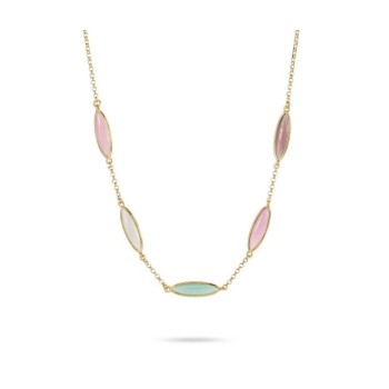 COLLANA GIROCOLLO PLACCATA ORO GIALLO CON CRISTALL [4cbd404b]