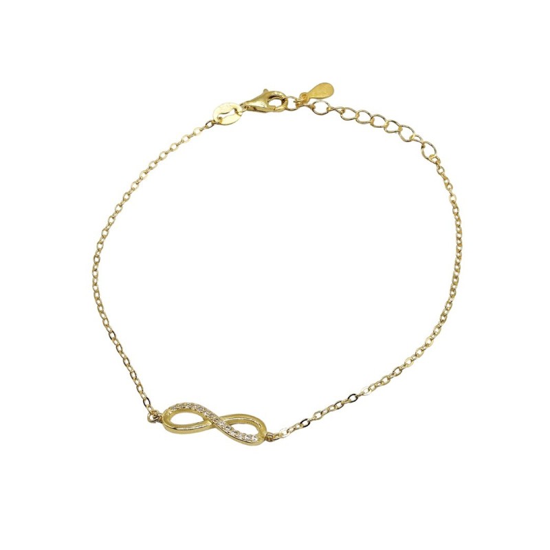 Bracciale infinito in argento dorato 925 mod. b0333gd [19abed30]