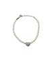 bracciale perle con cuore e zirconi in argento 925 mod. B0637 [e091de32]