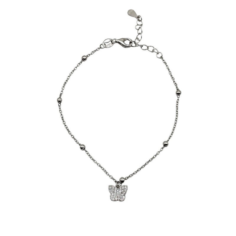 Bracciale con farfalla in argento 925 mod. b0696 [b48df676]