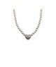 Collana con perle e cuore in argento 925 mod. cl0155 [33701a3b]