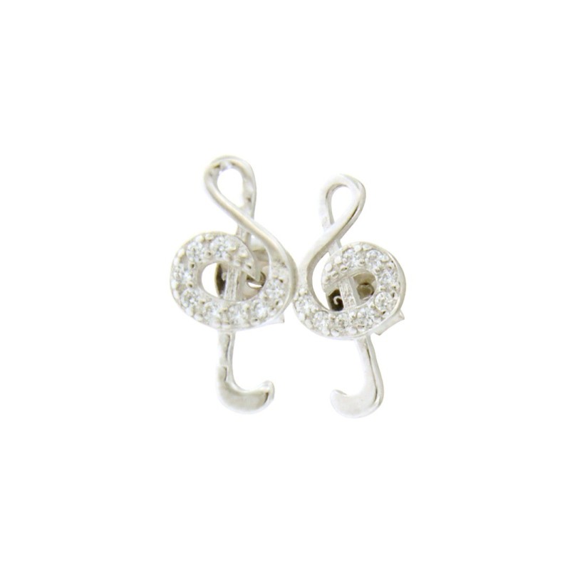 orecchini nota musicale in argento 925 mod. e1000 [3a200116]