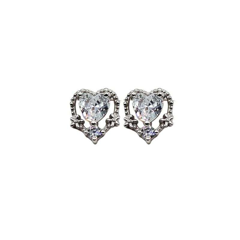 Orecchino cuore in argento 925 mod. e2927 [75388c8a]
