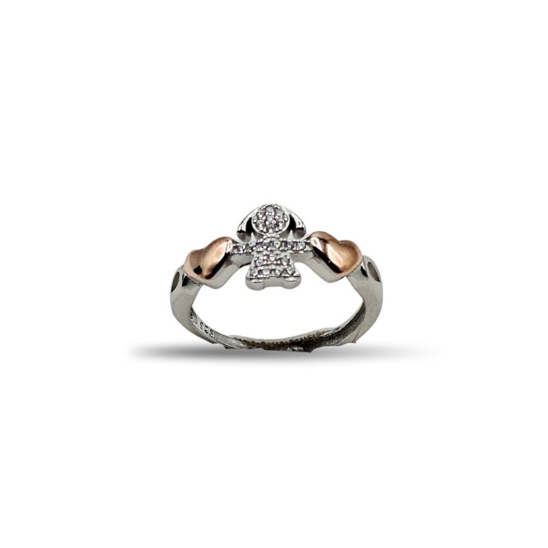 Anello in argento 925 con cuori mod. r1117 [99687d88]
