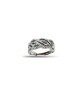 anello intrecciato in argento e zirconi mod. r1785 [6a59e611]