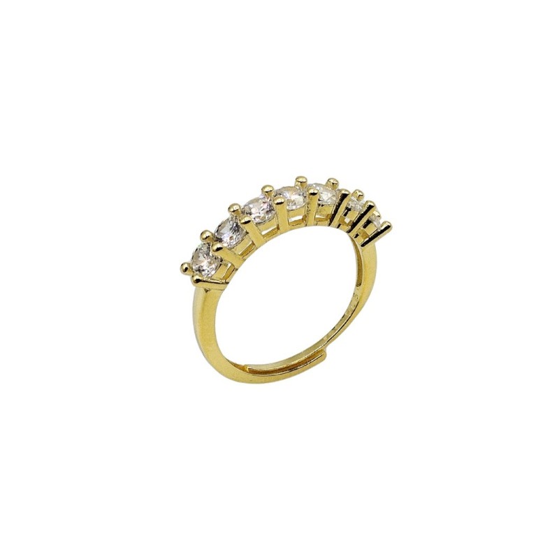 anello veretta 7 pietre in argento e zirconi mod. r1849 [8a51172a]