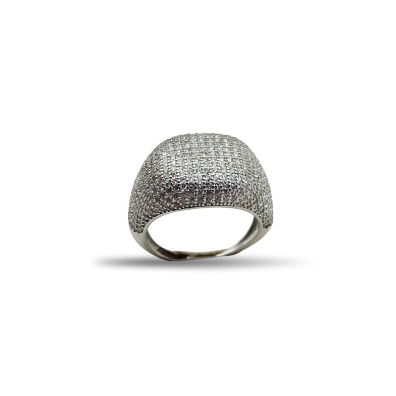 anello in argento con pavè di zirconi mod. r1857 [17446cfc]