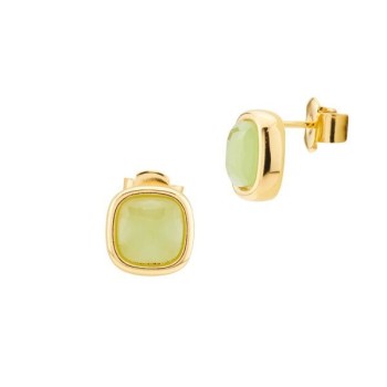 Orecchini placcati oro giallo con cristallo piccolo verde chiaro Mod.XOR723DV [7a24061d]