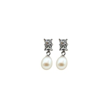 orecchini in argento con perla e zirconi mod. tghea7569 [615a2072]