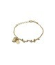 bracciale in argento dorato con charms quadrifogli mod. ncbr106 [7d05bbb2]