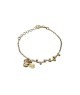 bracciale in argento dorato con charms quadrifogli mod. ncbr106 [a423f8bf]