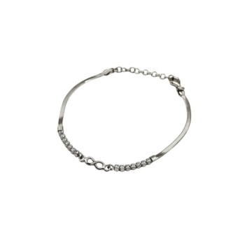 bracciale in argento con infinito e zirconi mod. ncbr1196 [9125808e]