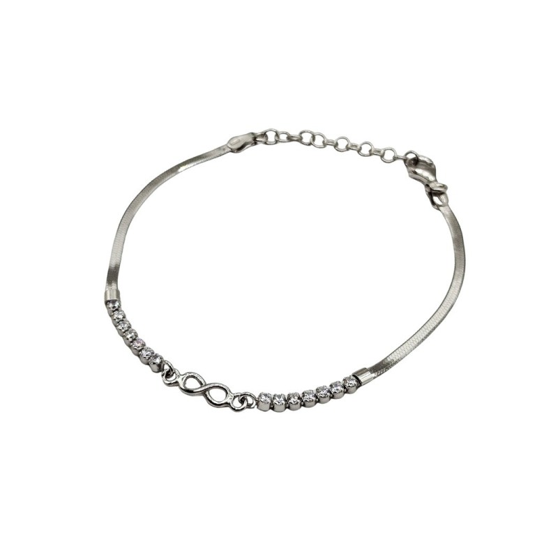 bracciale in argento con infinito e zirconi mod. ncbr1196 [9125808e]