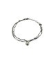 bracciale in argento maglia fettuccina 2 fili con perla mod. ncbr1238 [ffb2711a]