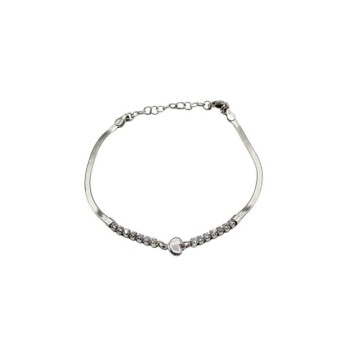 bracciale in argento con cuore e zirconi mod. ncbr1239 [781ea91b]
