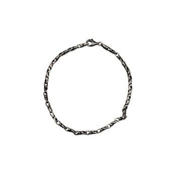 bracciale in argento rutenio da 21 cm mod. ncbr1719 [afd24ace]