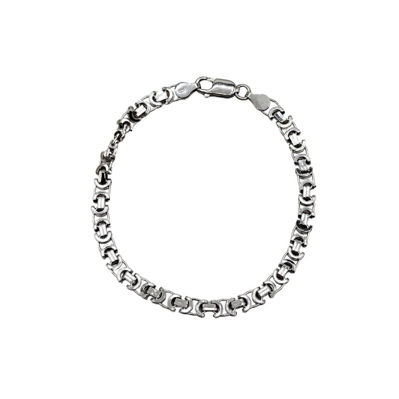 bracciale in argento brunito da 21 cm mod. ncbr314 [de097dff]
