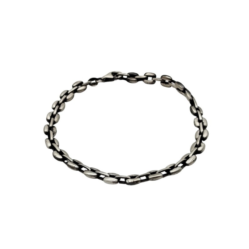 bracciale in argento rutenio da 21 cm mod. ncbr4152 [1a7b757b]