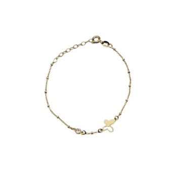bracciale in argento dorati con farfalla e zircone mod. ncbr707 [63e58d01]