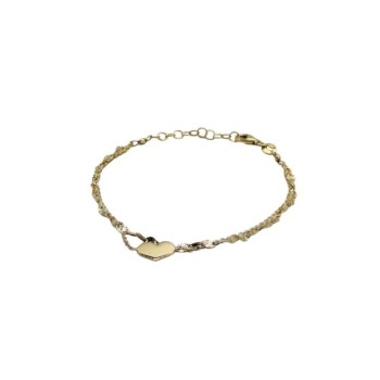 bracciale in argento 2 fili con cuore mod. ncbr927 [fad37a4d]