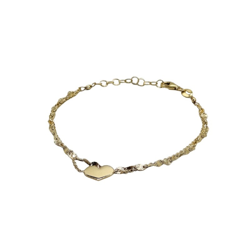 bracciale in argento 2 fili con cuore mod. ncbr927 [fad37a4d]