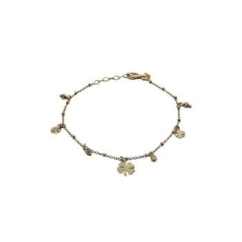 bracciale in argento dorato con charms mod. ncbr939 [b893eb98]