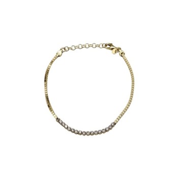 bracciale in argento dorato con centrale tennis mod. ncbr980 [63716b0e]