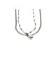 collana fettuccina in argento 2 fili con perla mod. nccl2187 [18399517]