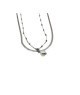 collana fettuccina in argento 2 fili con perla mod. nccl2187 [c11fd61a]