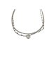 collana fettuccina in argento 2 fili con cuore mod. nccl2225 [5278c38a]