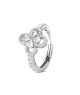 Anello con motivo floreale definito da zirconi e fiore centrale crystal mod. xan224 [b2a66788]