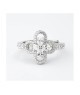 Anello con motivo floreale definito da zirconi e fiore centrale crystal mod. xan224 [dc9de581]