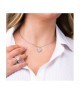 Collana girocollo con quadrifoglio pendente definito da zirconi e fiore centrale crystal mod. xgr751 [537d7652]