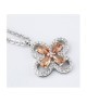 Collana girocollo con quadrifoglio pendente definito da zirconi e fiore centrale peach mod. xgr751t [7730c724]
