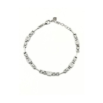 BR.IN ARG E ZIRCONI CON MAGLIE QUADRATE MOD. 74339 [7a43e19c]