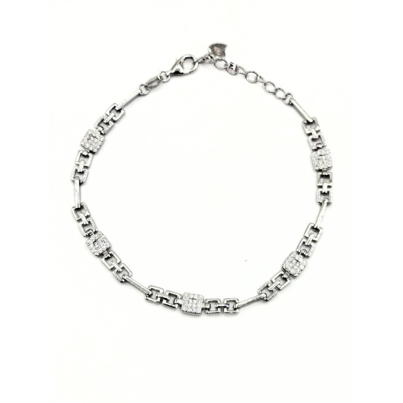 BR.IN ARG E ZIRCONI CON MAGLIE QUADRATE MOD. 74339 [7a43e19c]