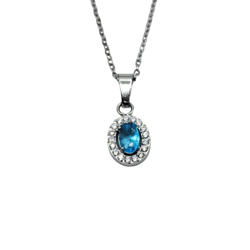 Collana  in acciaio con pendente  ovale mpod.PDD00269 [e7488cef]