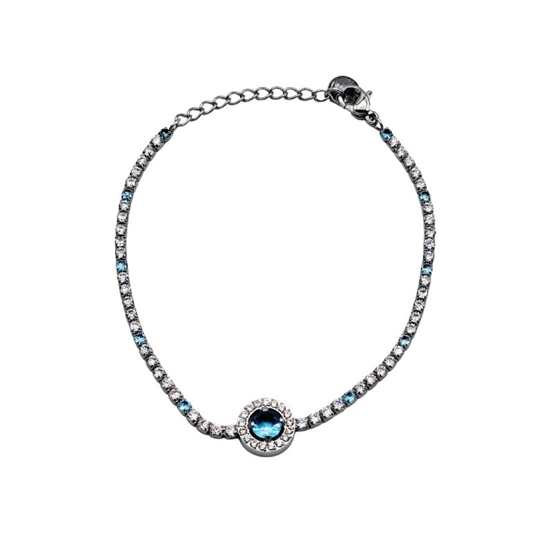 Bracciale tennis in acciaio con tondo mod.BRD00515 [5513b738]