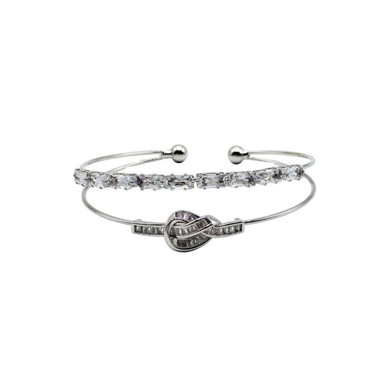 bracciale doppio filo rigido in acciaio mod. brdr00162 [002c067b]
