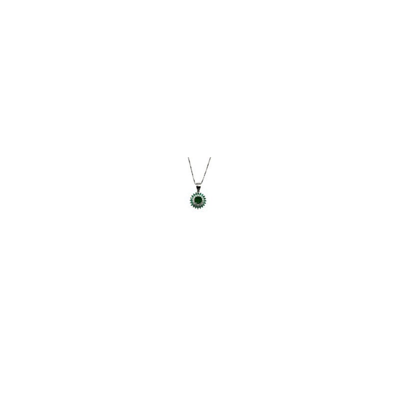 collana con tondo in argento 925 e zirconi mod. p3867 [dcb202d9]
