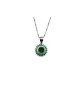 collana con tondo in argento 925 e zirconi mod. p3867 [d9e245c7]
