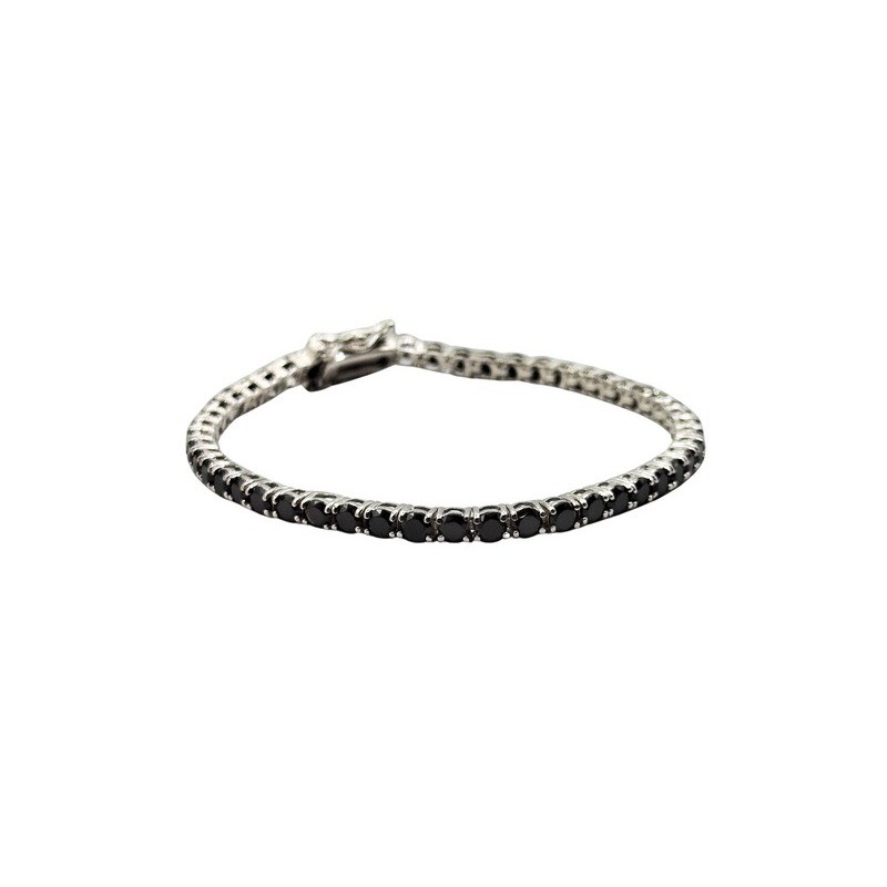 bracciale tennis in argento con zirconi colorati 3 mm mod. tghbrten3mm18c [3786bf9a]