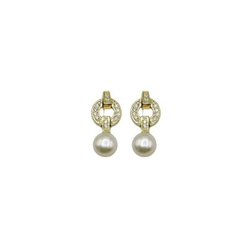 orecchini in argento con perle e zirconi mod. tghea2217 [284fc3b8]