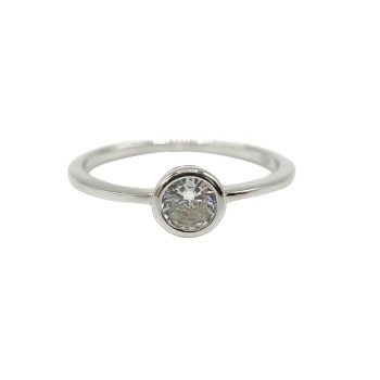 Anello solitario in argento Mod. 22484