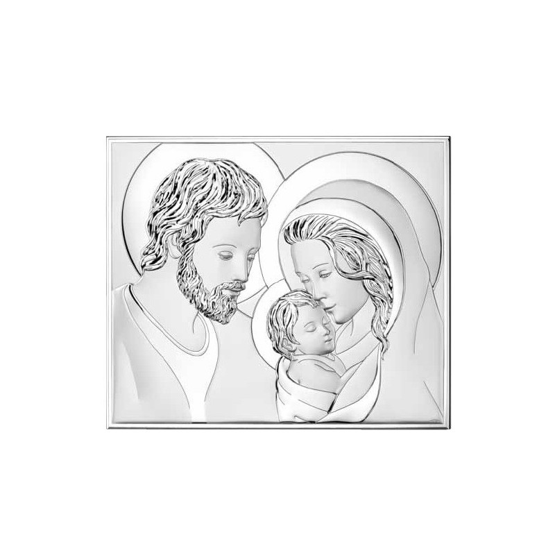 Pannello Sacra Famiglia in argento Mod. 81340/6L [aa06269f]
