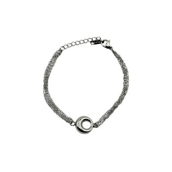 Bracciale in acciaio maglia forzatina multi filo Mod.BRD00595 [986a36c7]