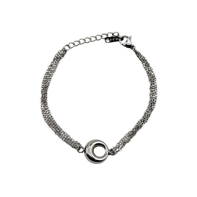 Bracciale in acciaio maglia forzatina multi filo Mod.BRD00595 [986a36c7]